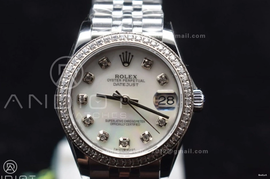 Syle 408 DateJust Bracelet Dial On WF OdorResistant Fluted President Steel 31 White Ladies 278289 Bezel 316L 0714